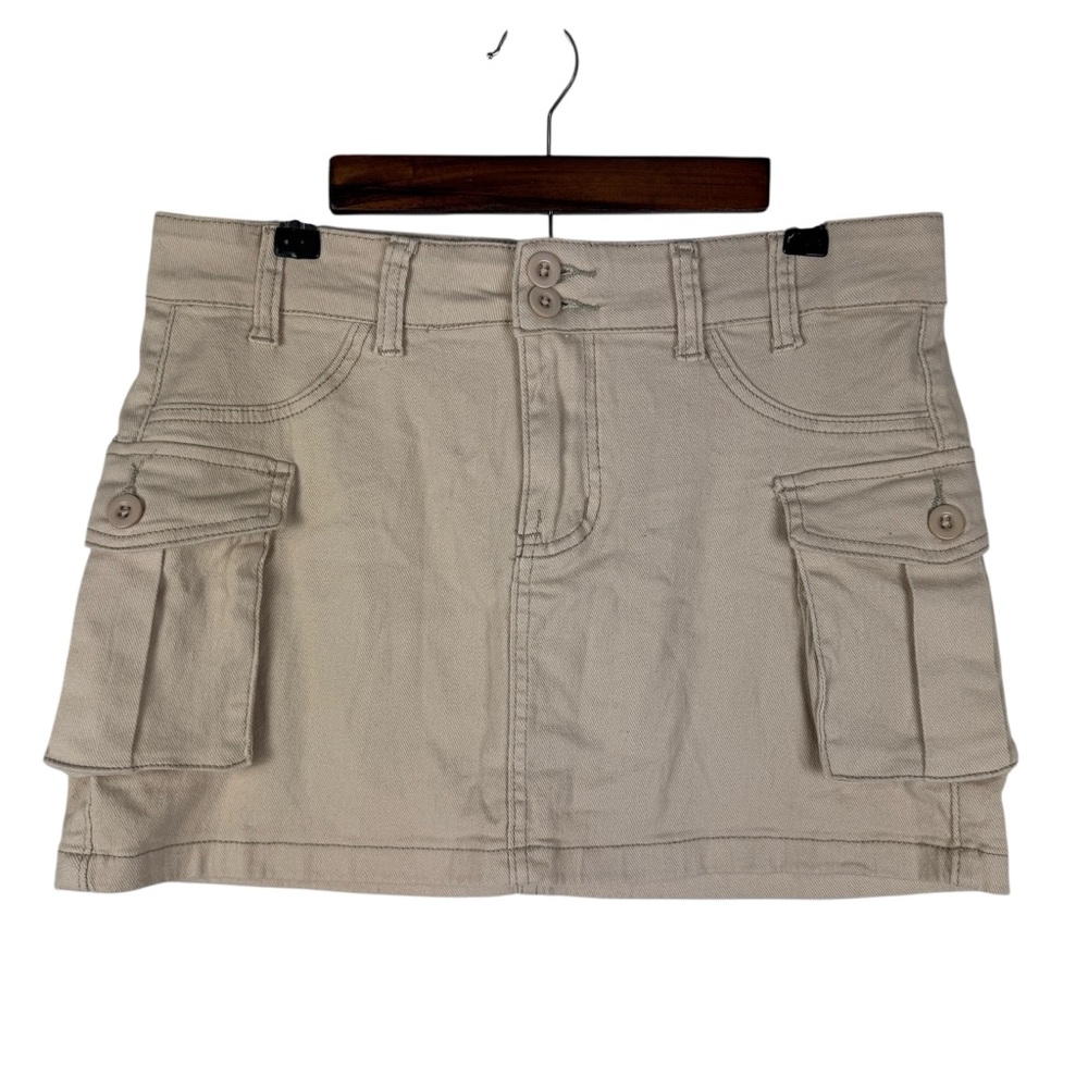 SHEIN Tan Cargo Mini Skirt Faux Front Pockets Women's‎ Large